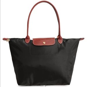 Longchamp Large Le Pliage Shoulder Bag Black